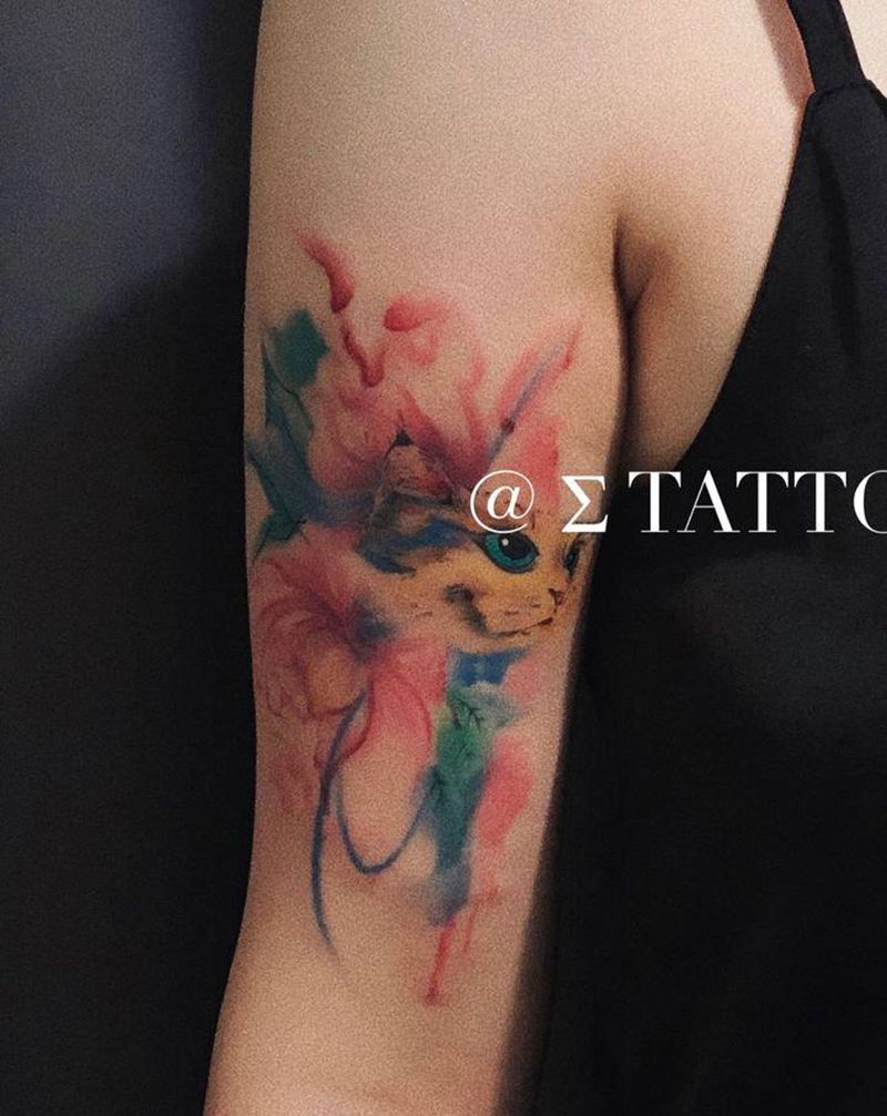 水彩纹身图片_水彩纹身图案