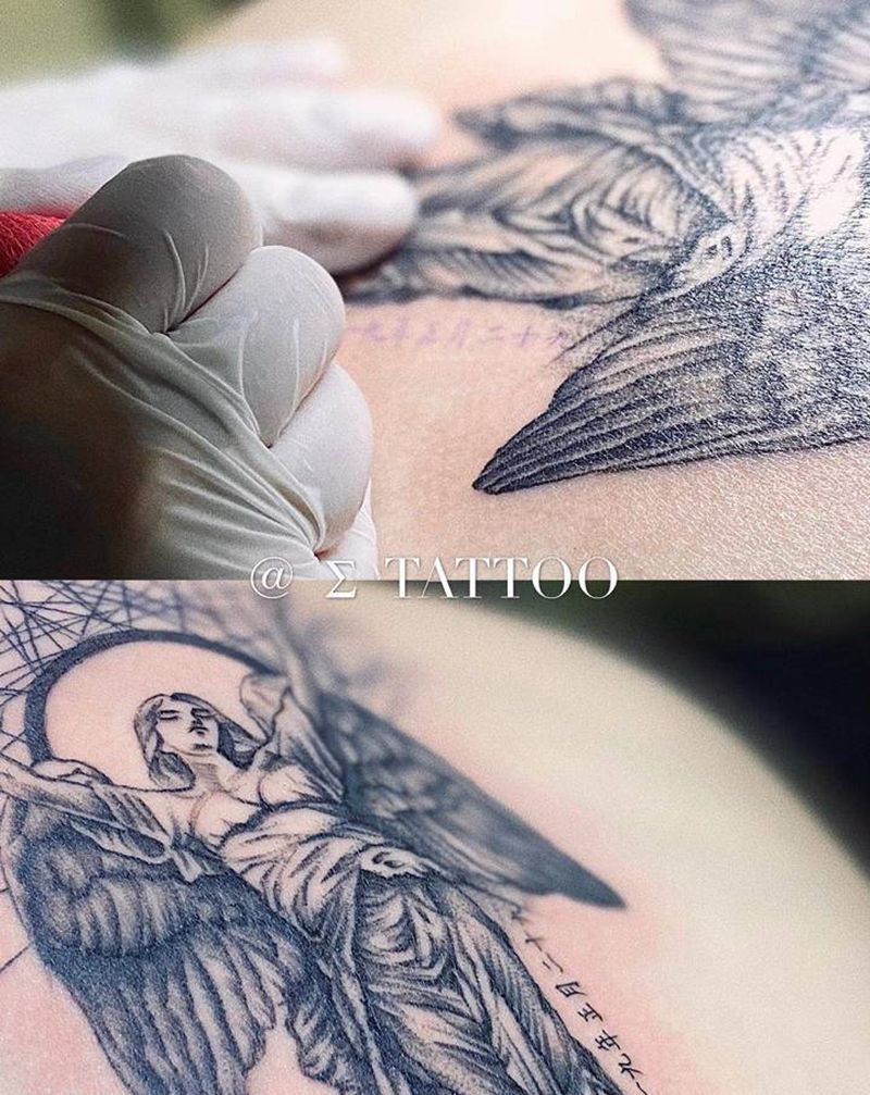 纪念祖母纹身图片_点刺纹身图案