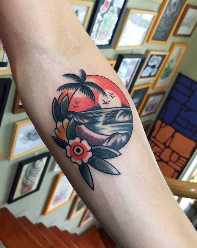 oldschool小图纹身图片_手臂Old School纹身图案