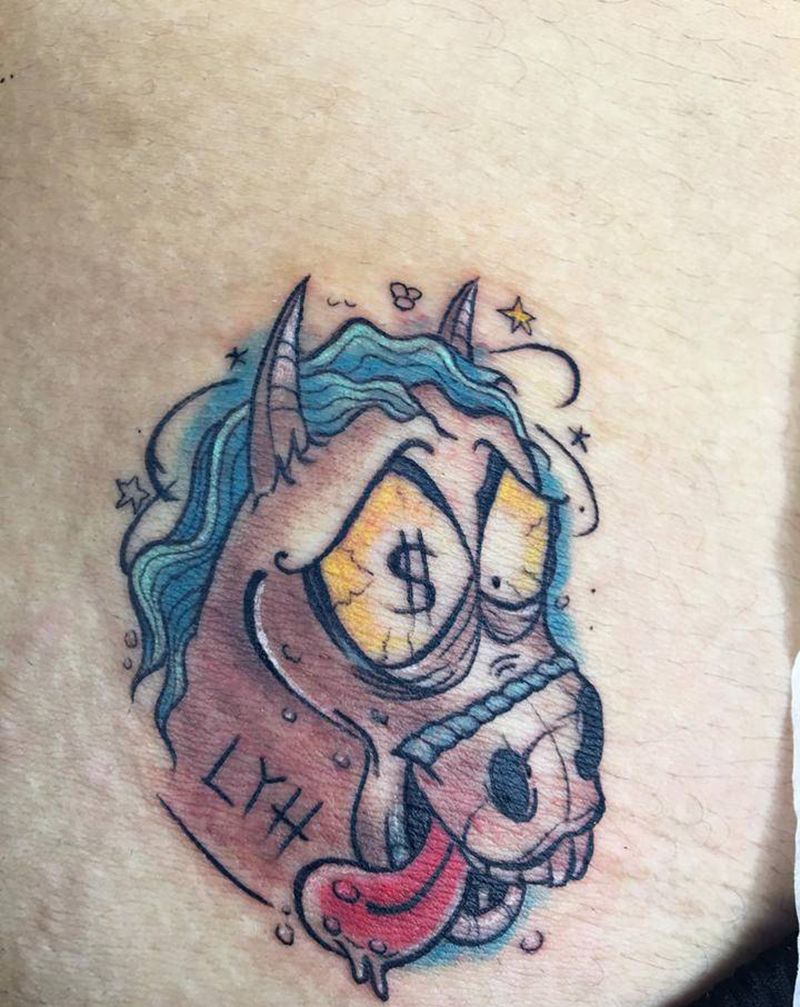 school小图纹身图片_腹部纹身图案