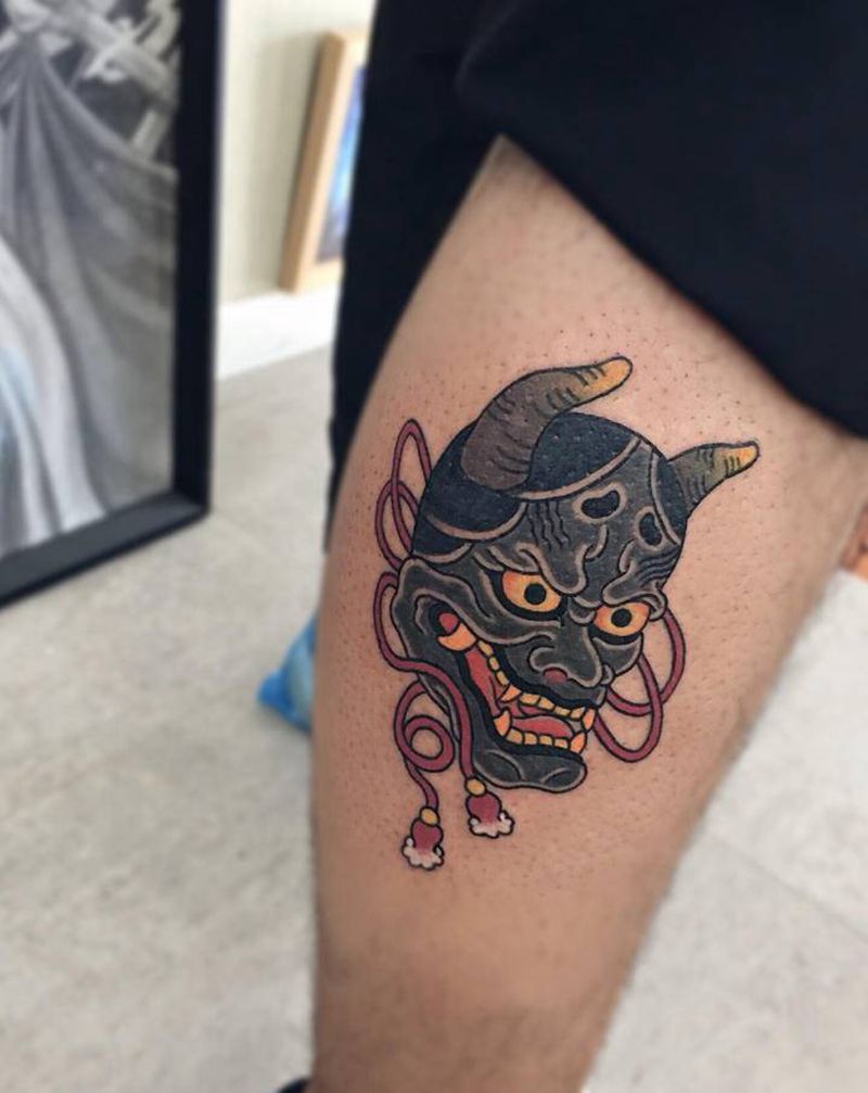 小般若纹身图片_腿部New SchoolOld School纹身图案