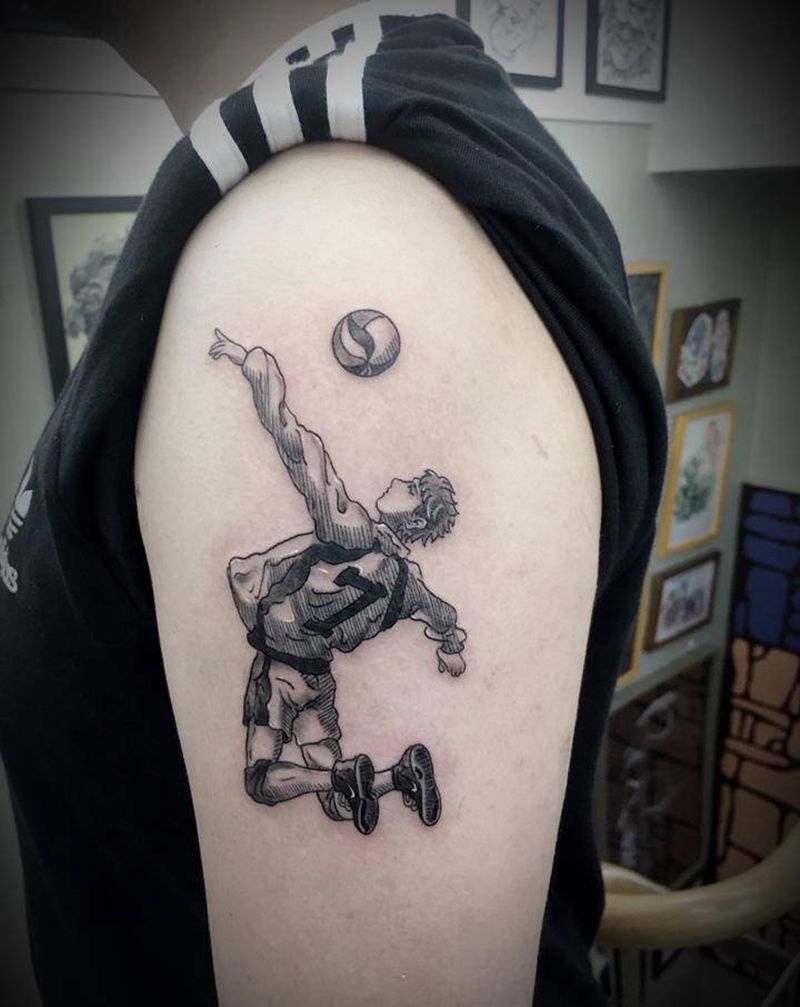 排球少年纹身图片_手臂纹身图案