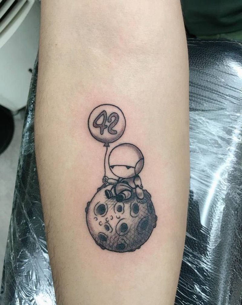 小清新机器人纹身图片_手臂纹身图案