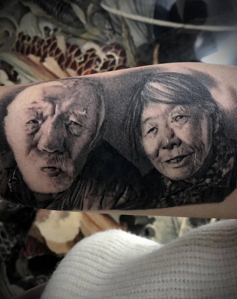 肖像纹身图片_手臂欧美写实纹身图案