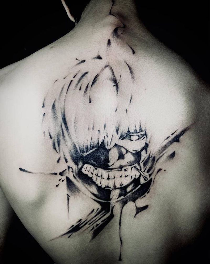 金木纹身图片_背部纹身图案