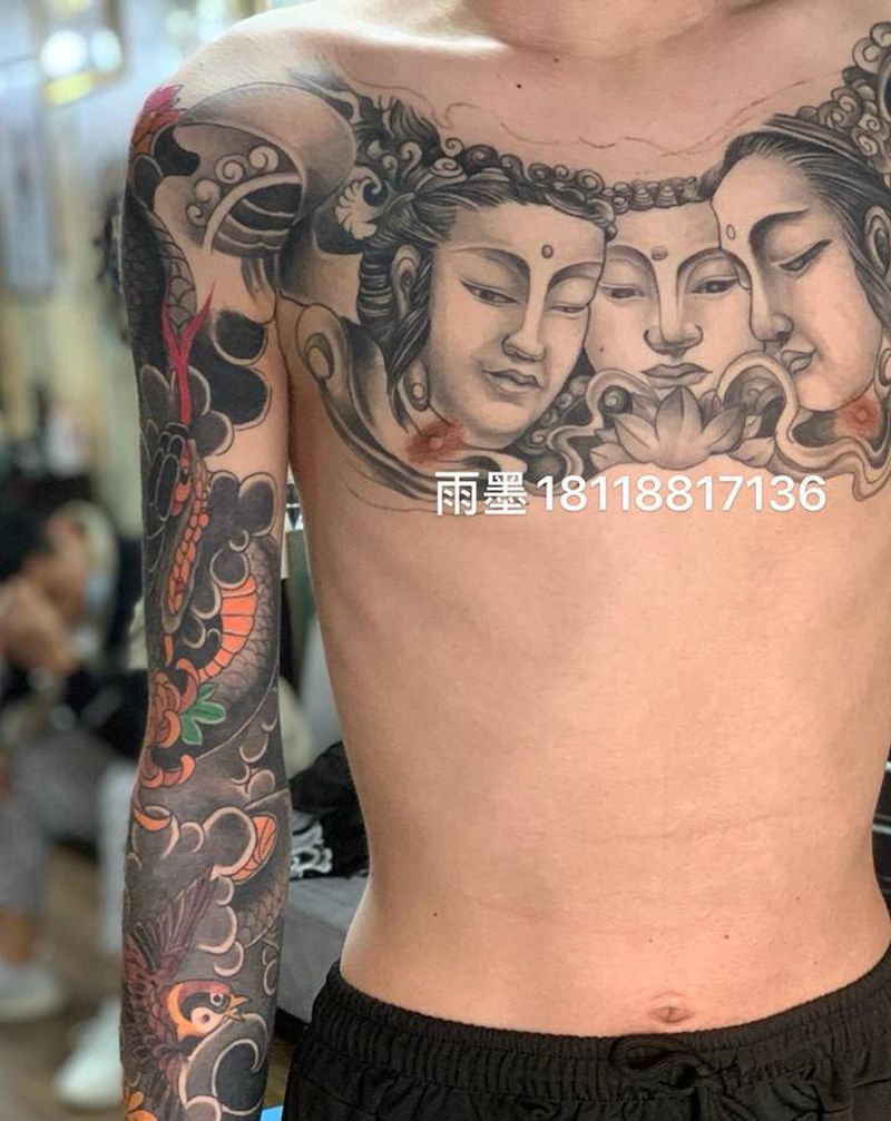 日式纹身图片_手臂老传统纹身图案