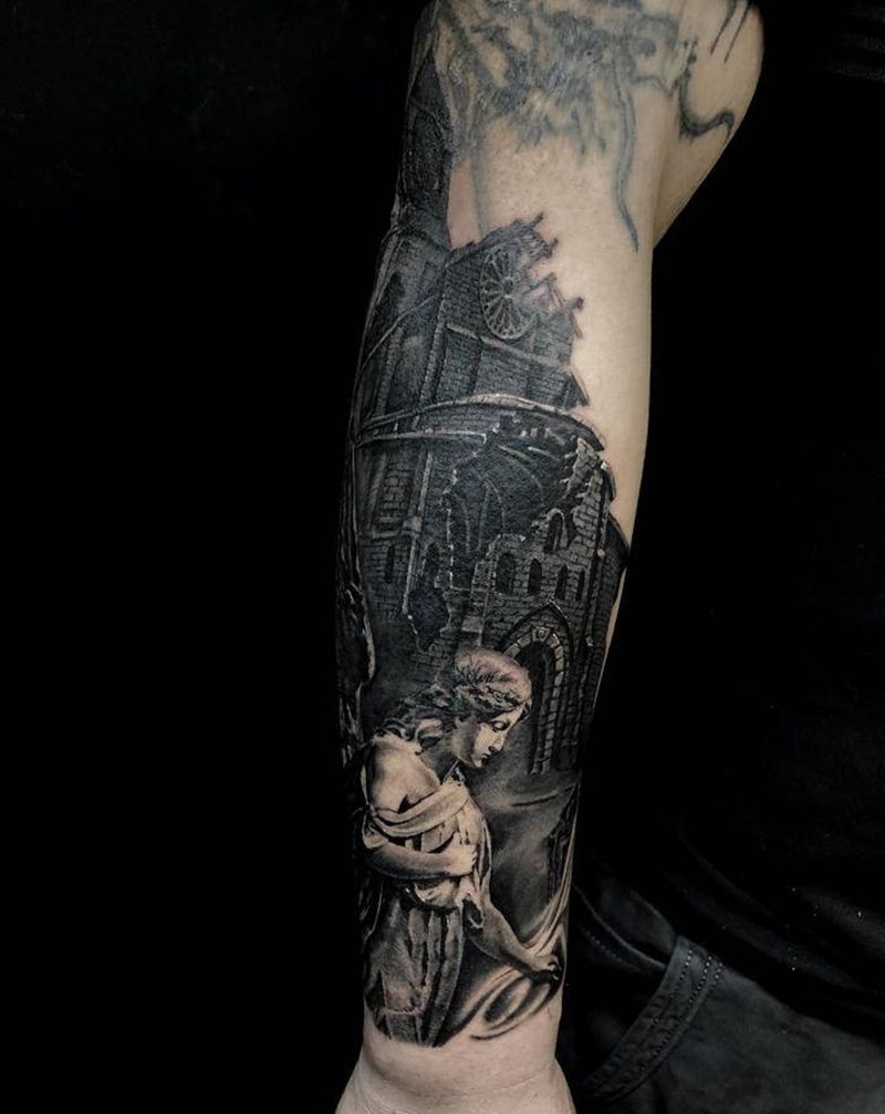 写实小臂纹身图片_手臂欧美写实纹身图案