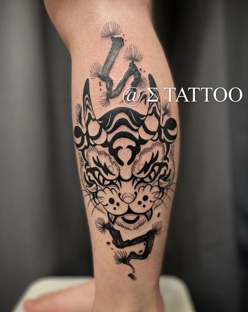 未完待续纹身图片_腿部New School纹身图案