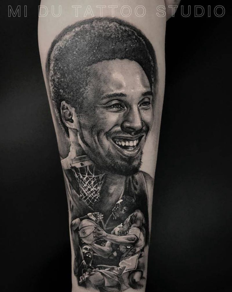 写实风格 科比纹身图片_手臂欧美写实纹身图案