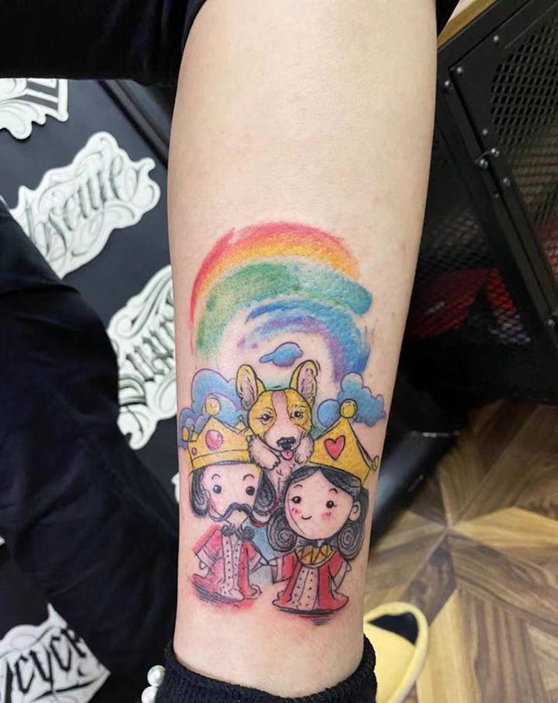 给铲屎官的特别设计纹身图片_腿部纹身图案