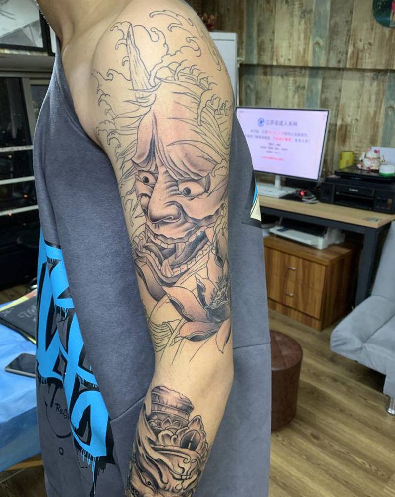 般若纹身图片_新传统纹身图案