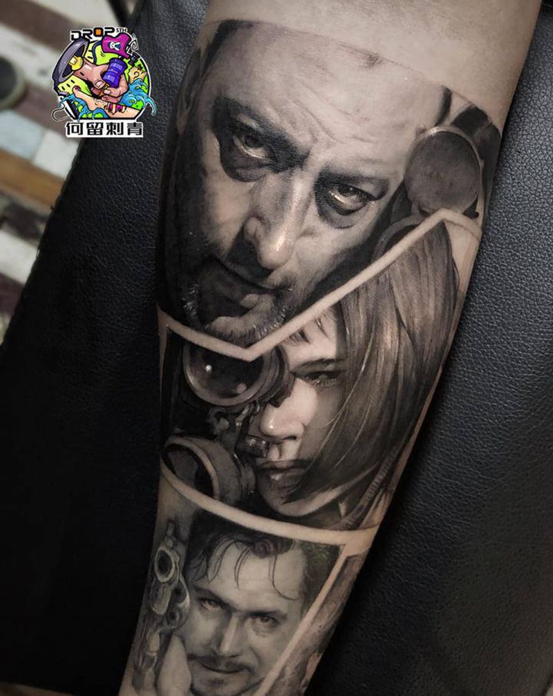 《这个杀手不太冷》纹身图片_手臂纹身图案