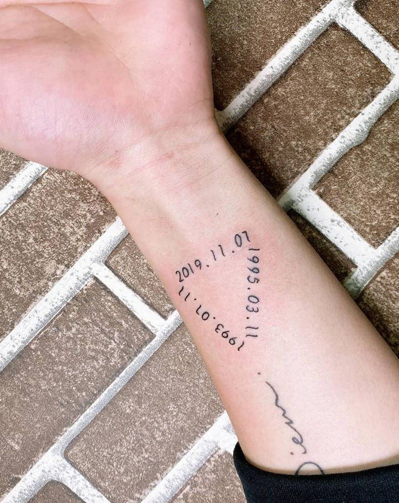 数字纹身图片_手臂纹身图案