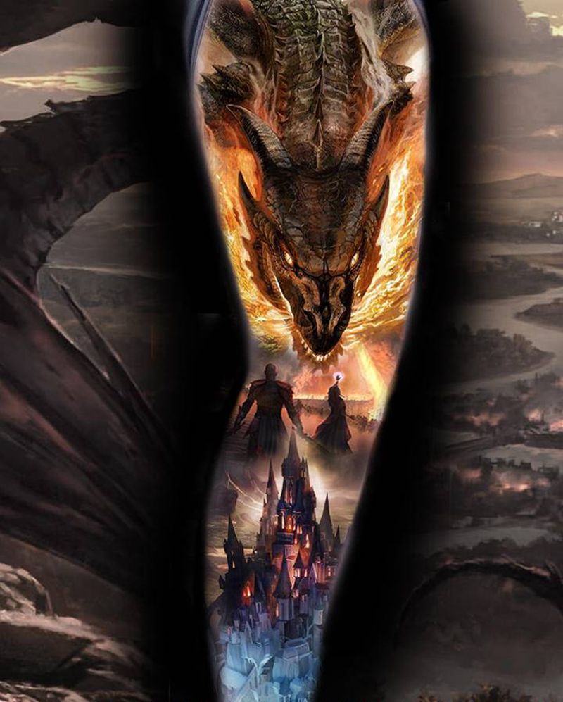 彩色写实设计纹身图片_设计纹身图案