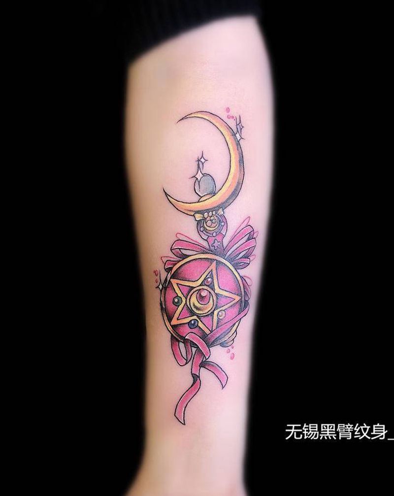 【卡通】魔法棒纹身图片_手部手臂水彩水墨纹身图案