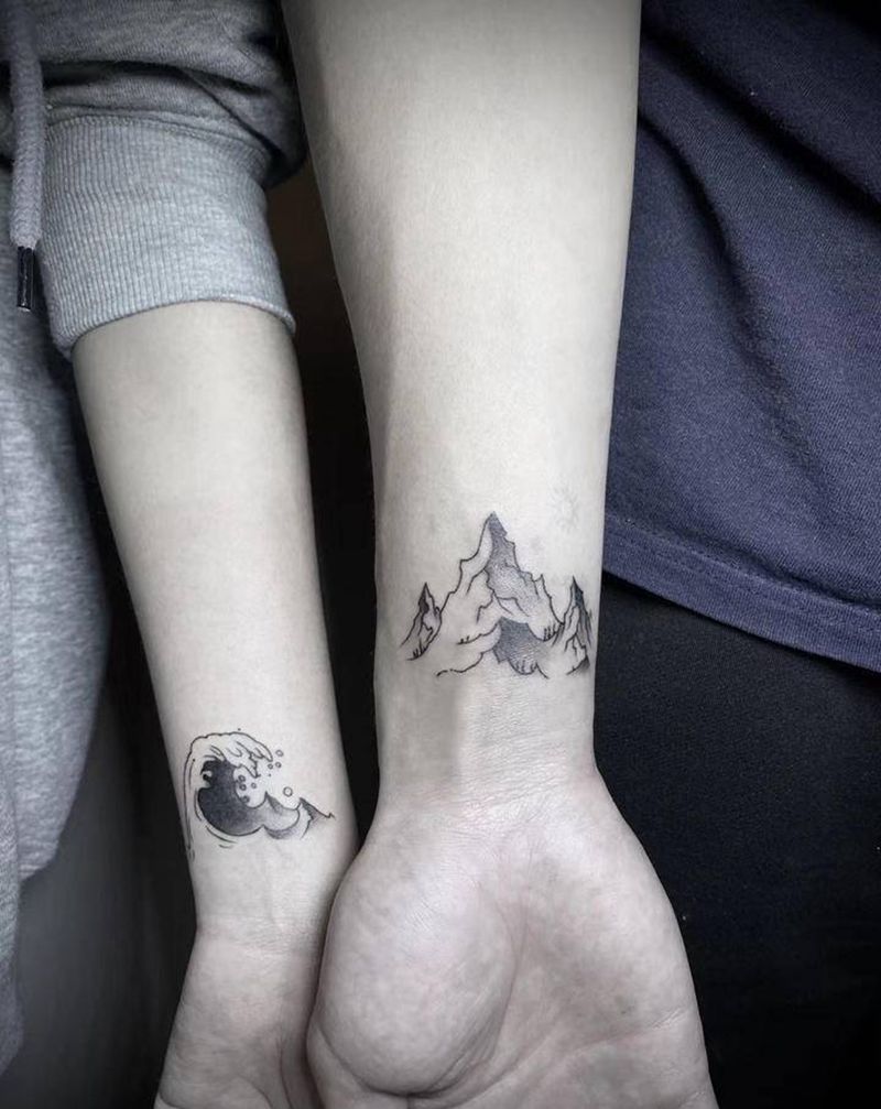 山海纹身图片_手臂纹身图案