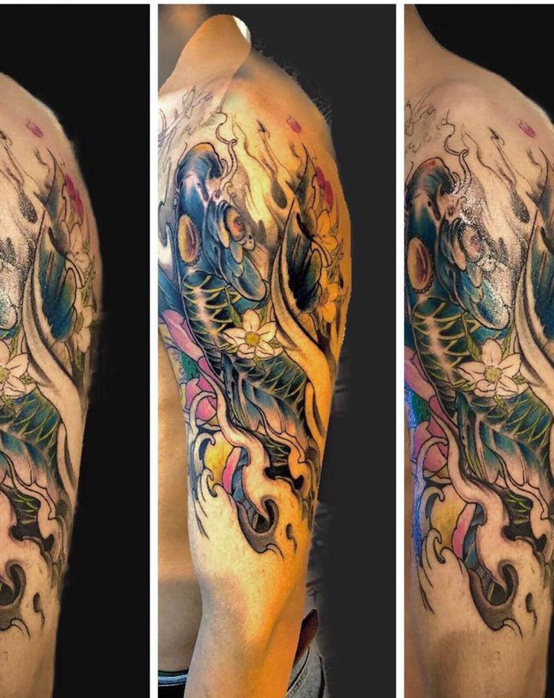 《鲤鱼》2纹身图片_手部新传统纹身图案