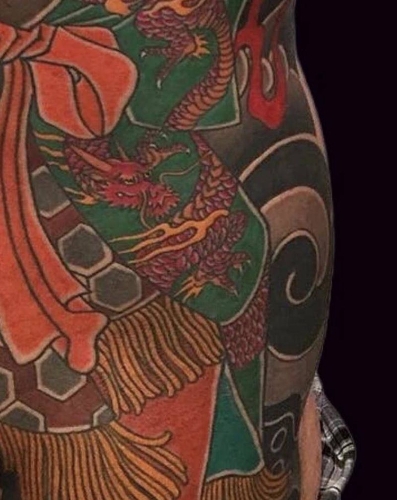 《日式》纹身图片_背部老传统纹身图案