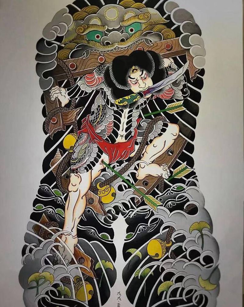 老传统价目表纹身图片_臀部老传统纹身图案