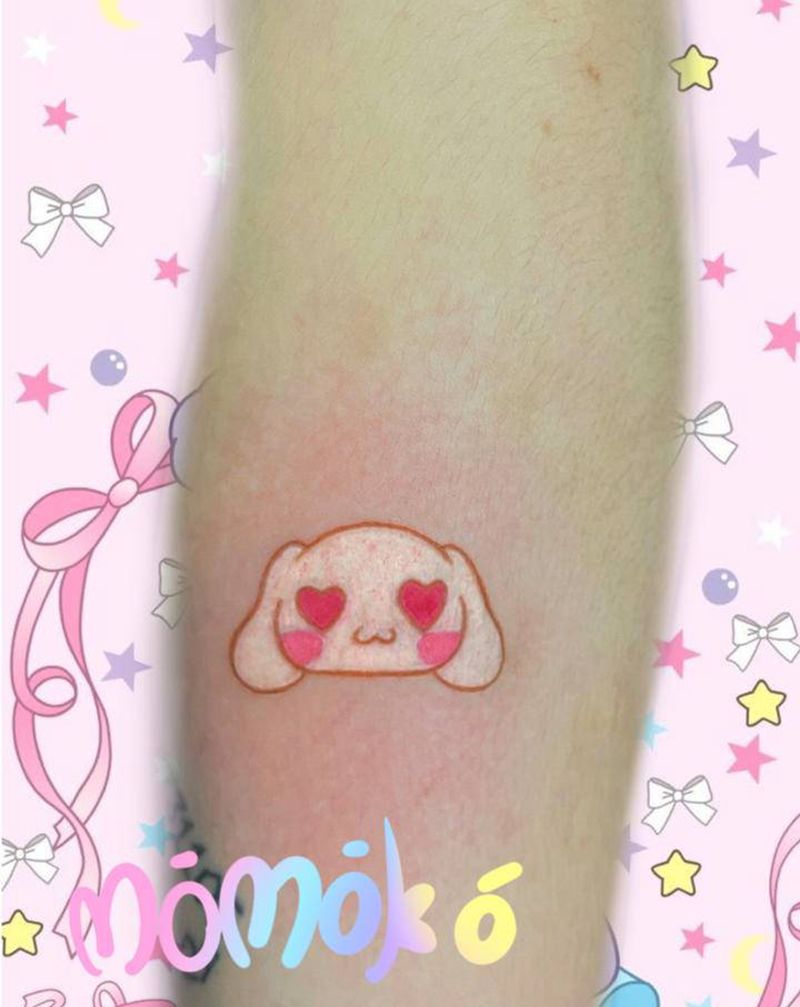 玉桂狗纹身图片_手部手臂水彩New School纹身图案