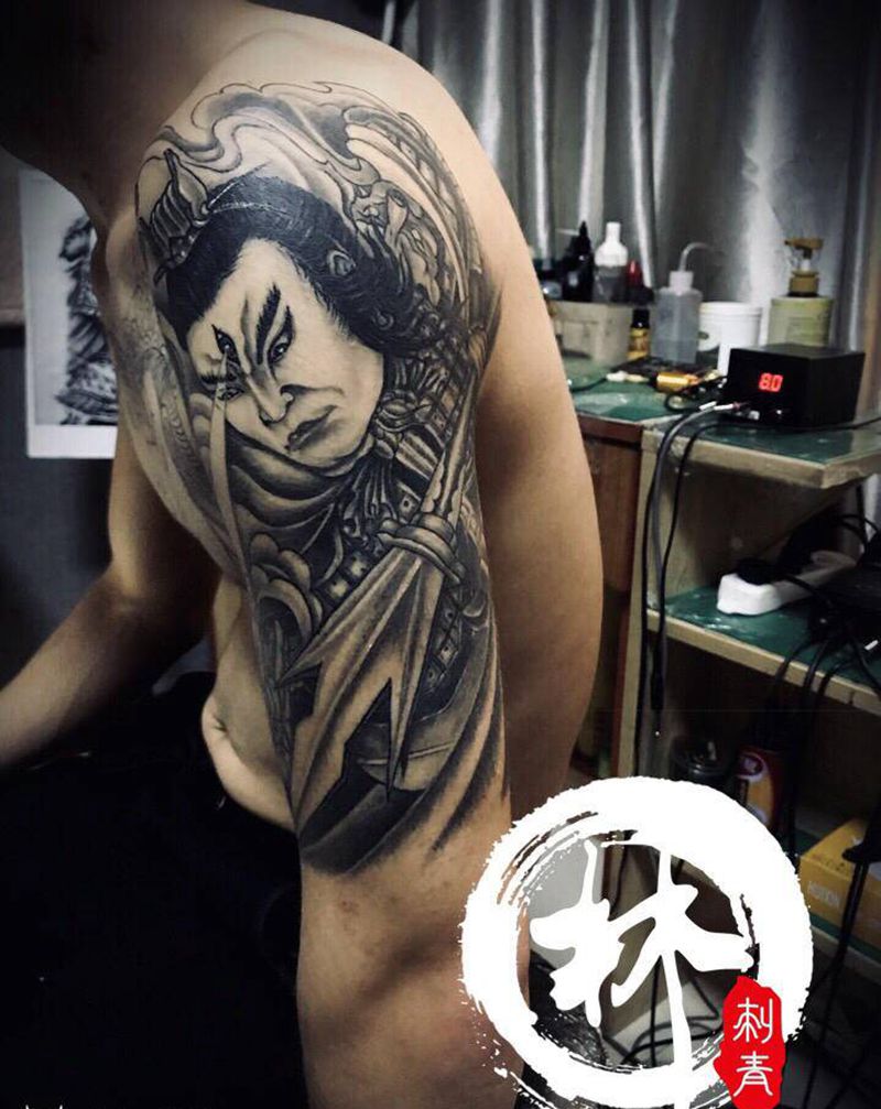 恢复后效果  林刺青纹身图片_手臂新传统纹身图案