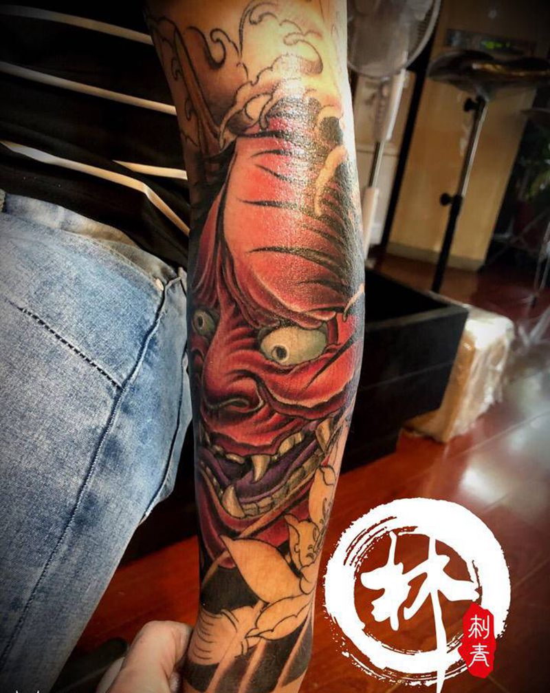 般若纹身图片_手臂新传统纹身图案