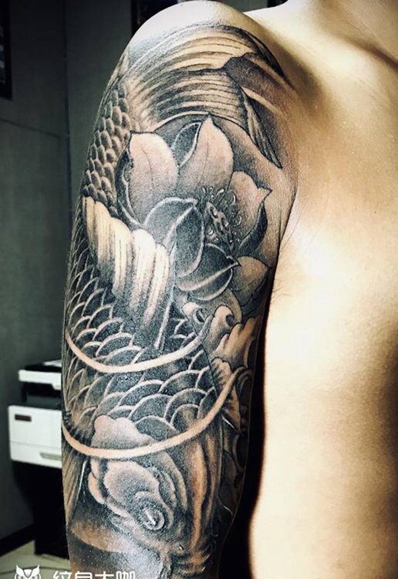 长安林刺青 胎记遮盖纹身图片_手臂新传统纹身图案