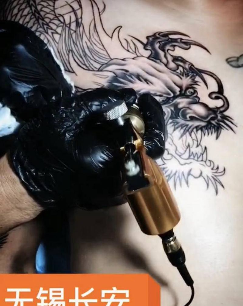 林刺青  半成品下次继续纹身图片_胸部肩部新传统纹身图案