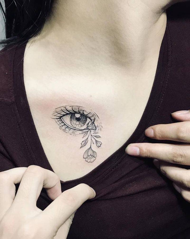 一张小清新纹身图片_点刺图腾小清新纹身图案