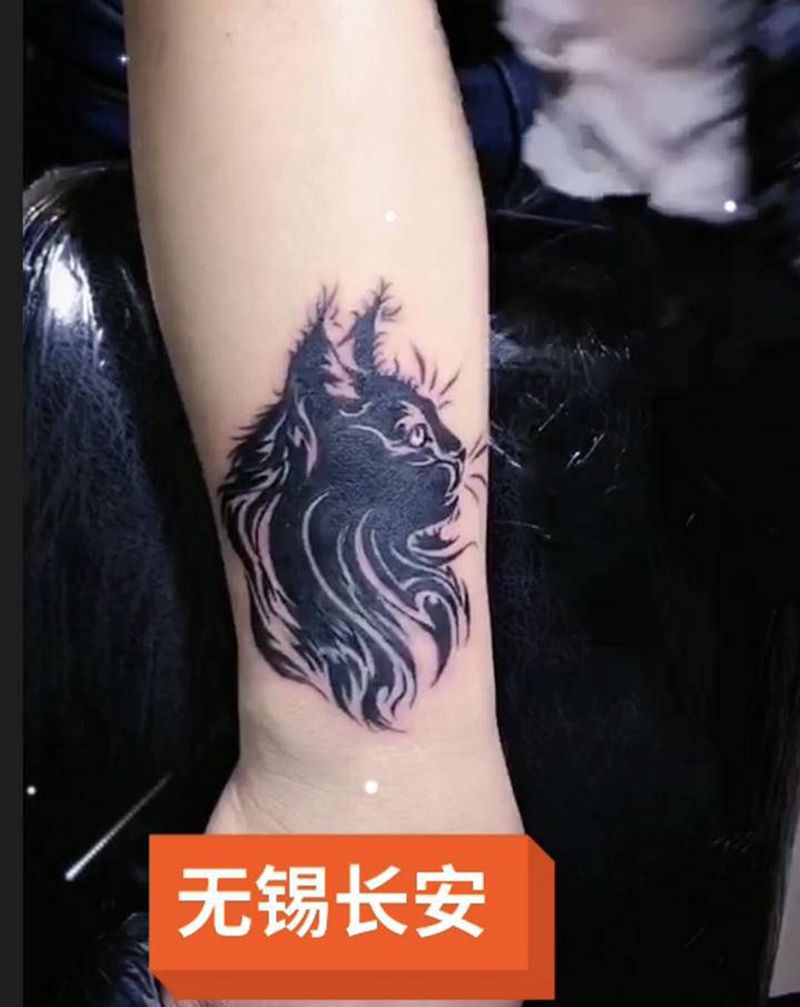 林刺青 小遮盖纹身图片_手臂图腾纹身图案