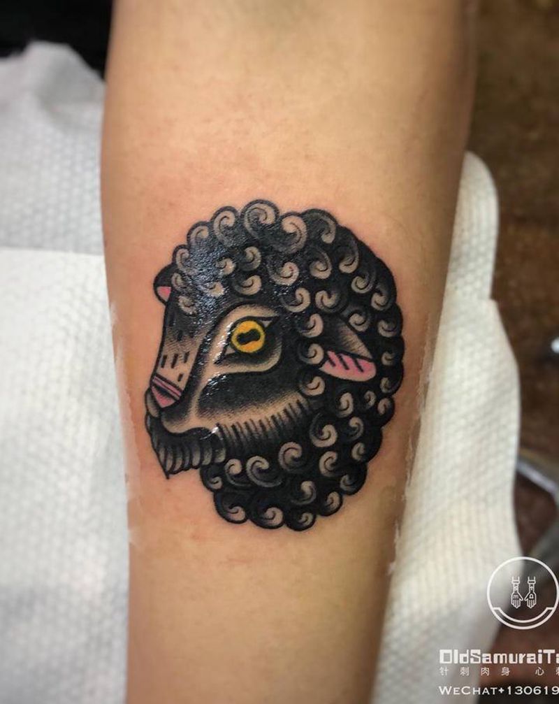 black sheep纹身图片_Old School纹身图案