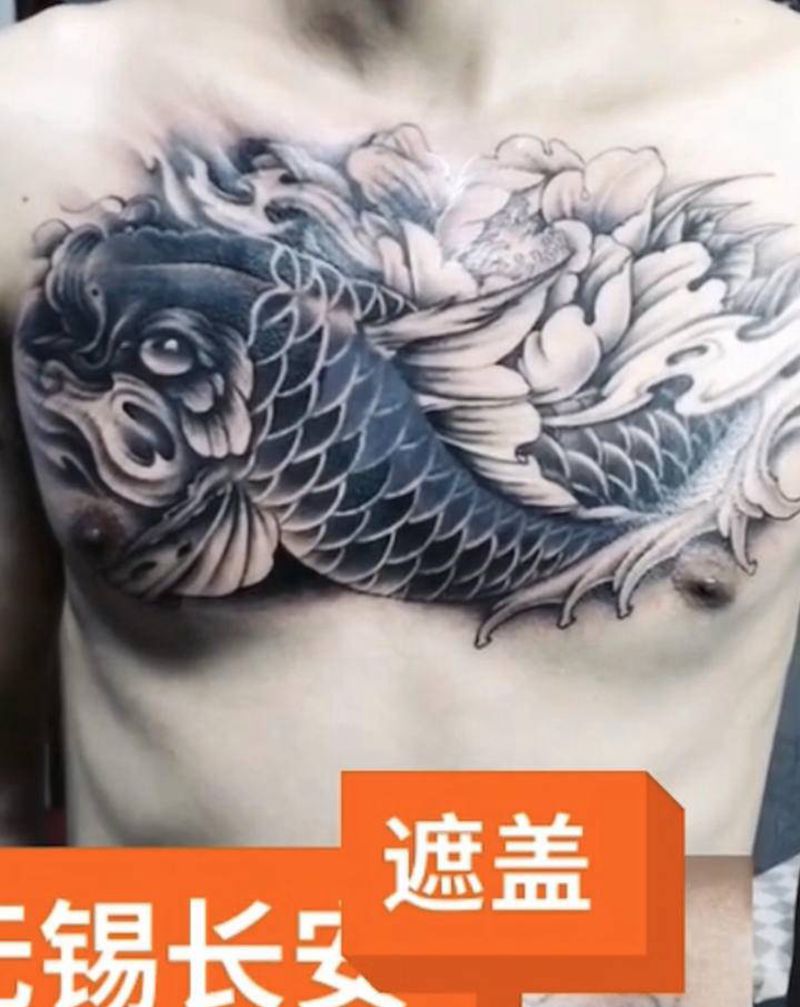 林刺青作品纹身图片_胸部手臂新传统纹身图案