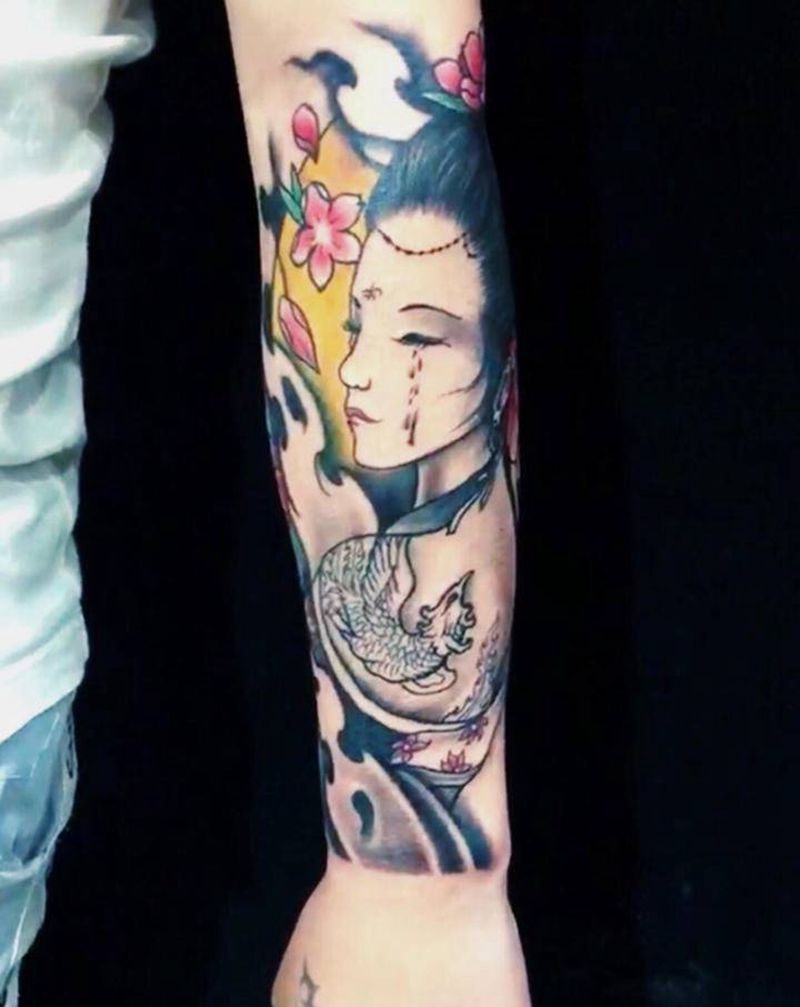 硕放店纹身师渣渣福作品纹身图片_手臂纹身图案