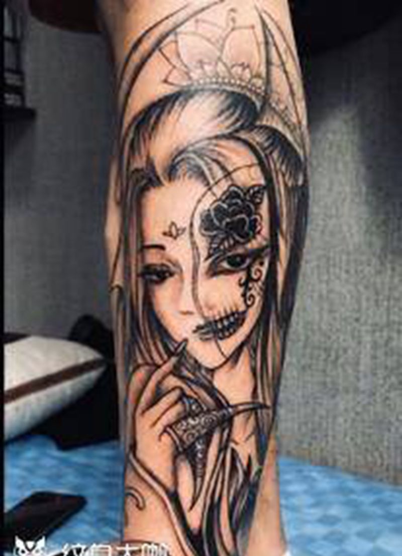 林刺青 无锡长安纹身图片_手臂点刺新传统纹身图案