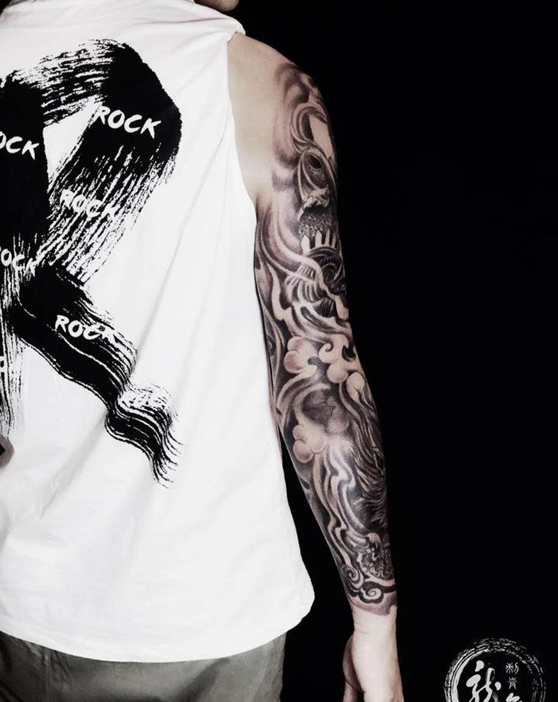 我命由我不由天纹身图片_手臂纹身图案