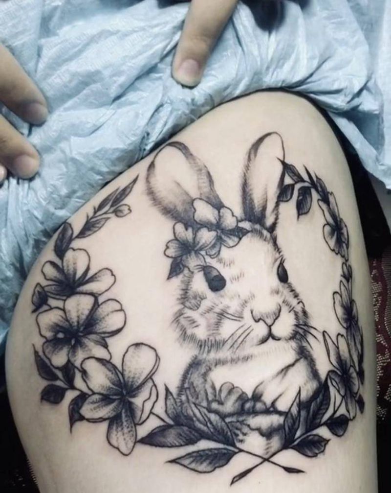 无锡长安 林刺青纹身图片_手臂腿部新传统点刺纹身图案