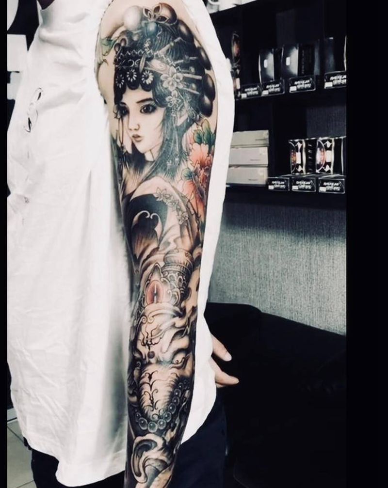 无锡长安.林刺青作品纹身图片_手臂新传统纹身图案