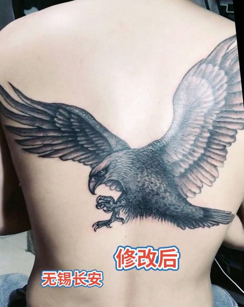 无锡长安 林刺青纹身图片_背部老传统新传统纹身图案