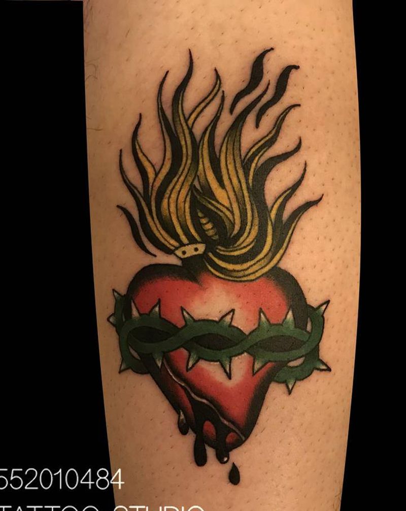 school爱心纹身图片_New School纹身图案