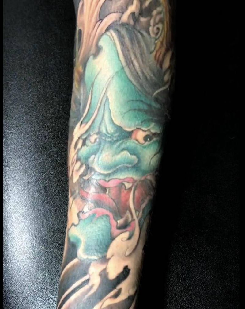 修改上色.长安林刺青纹身图片_手臂新传统纹身图案