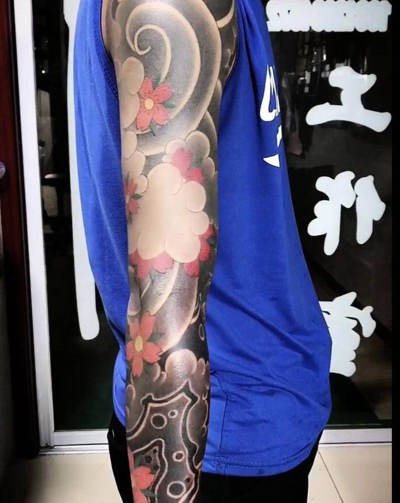 无锡长安 林刺青纹身图片_手臂老传统纹身图案