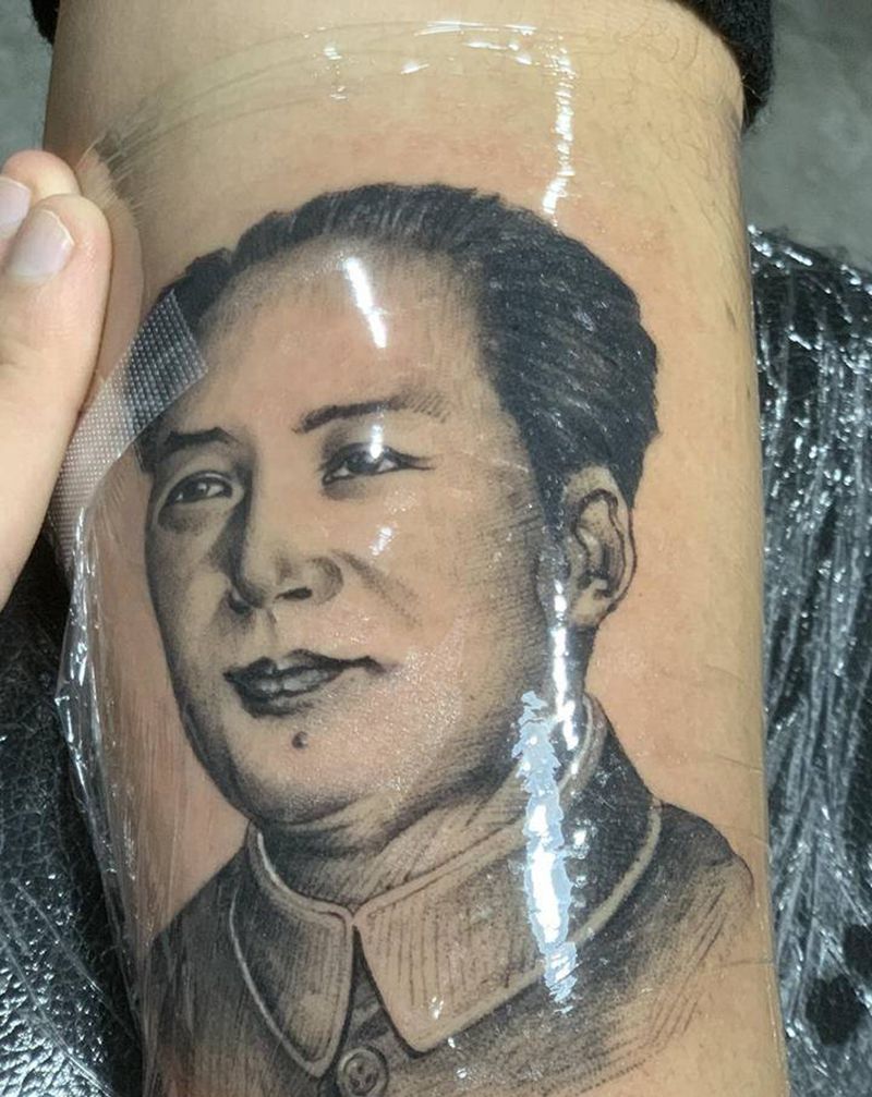 领袖纹身图片_手臂纹身图案