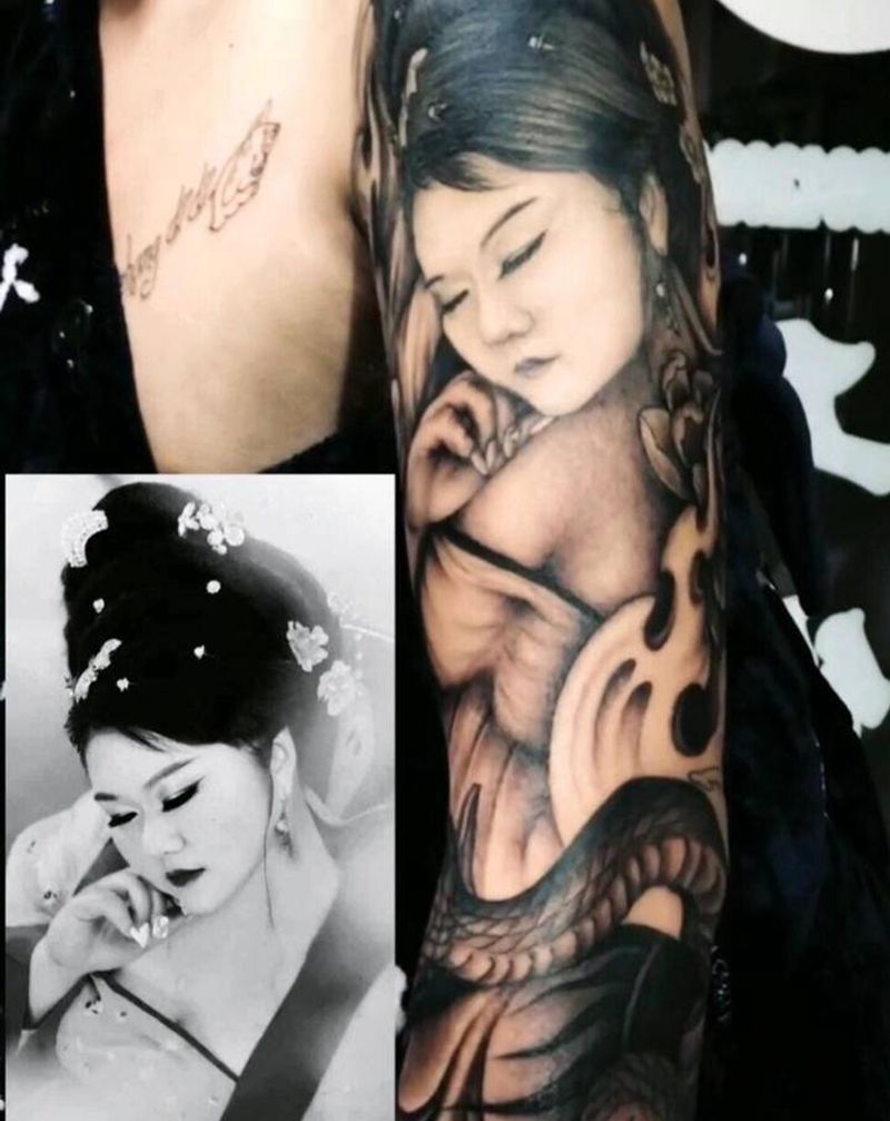 无锡长安 林刺青纹身图片_手臂新传统纹身图案