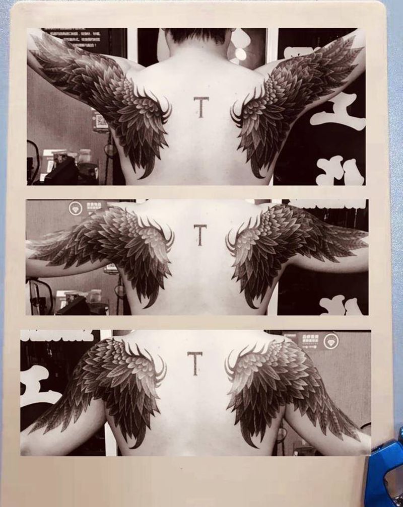 独家制作完成.长安林刺青纹身图片_背部肩部新传统纹身图案