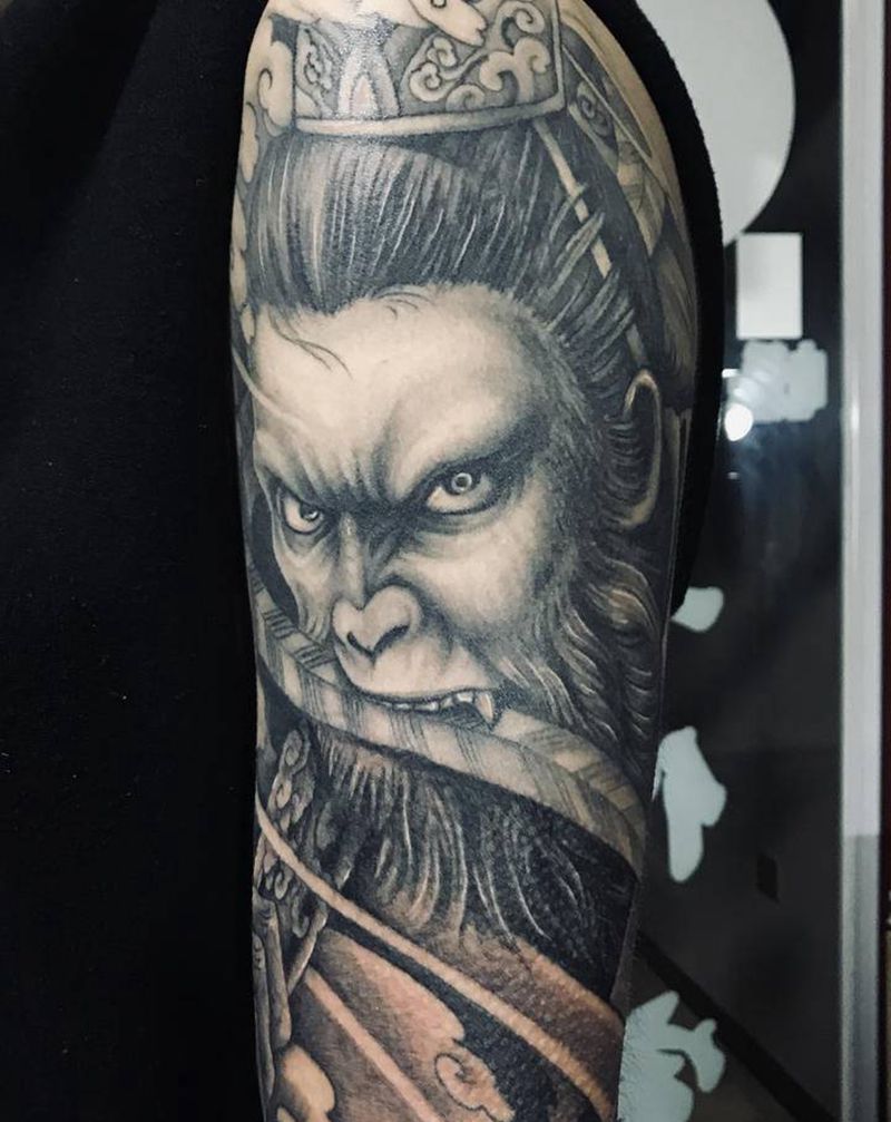 无锡长安 林刺青纹身图片_手臂老传统纹身图案