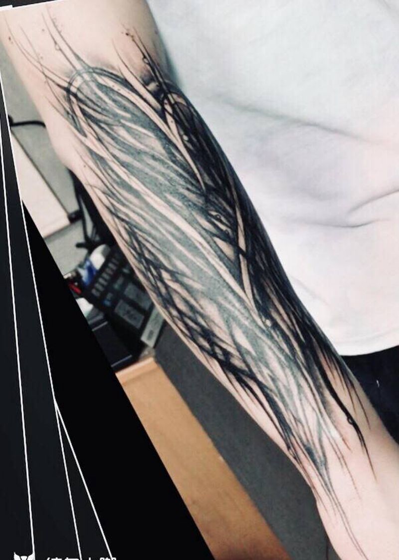 无锡长安.林刺青纹身图片_手臂几何纹身图案