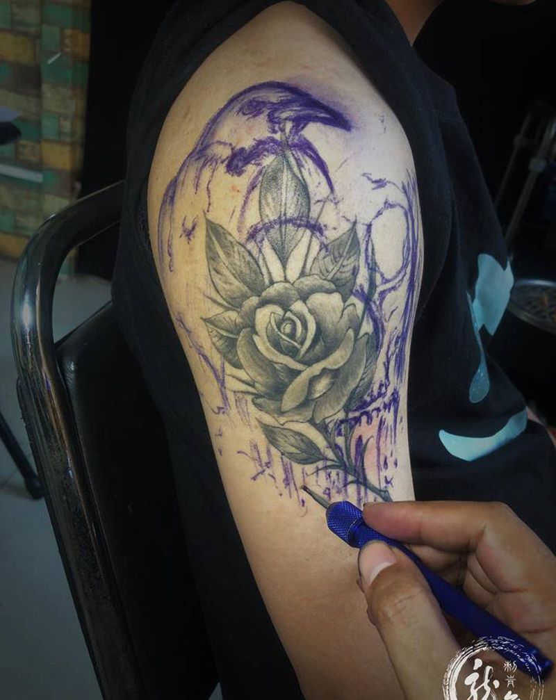 添加修改纹身图片_手臂欧美写实纹身图案