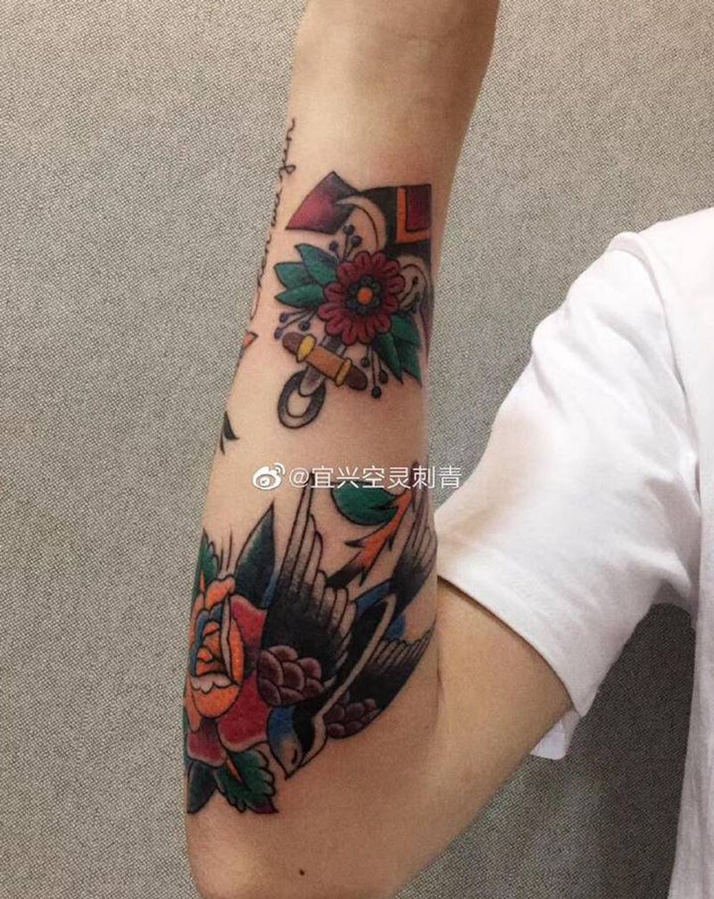 花臂纹身图片_手部纹身图案