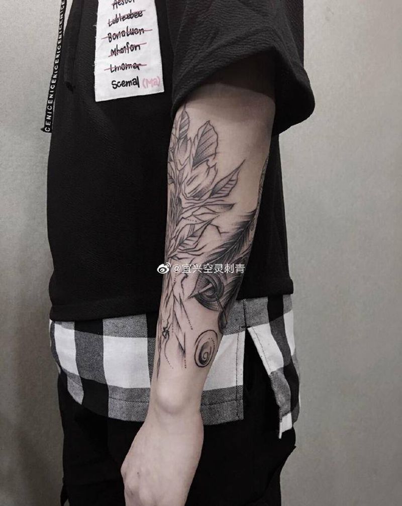 拼接纹身图片_手臂纹身图案