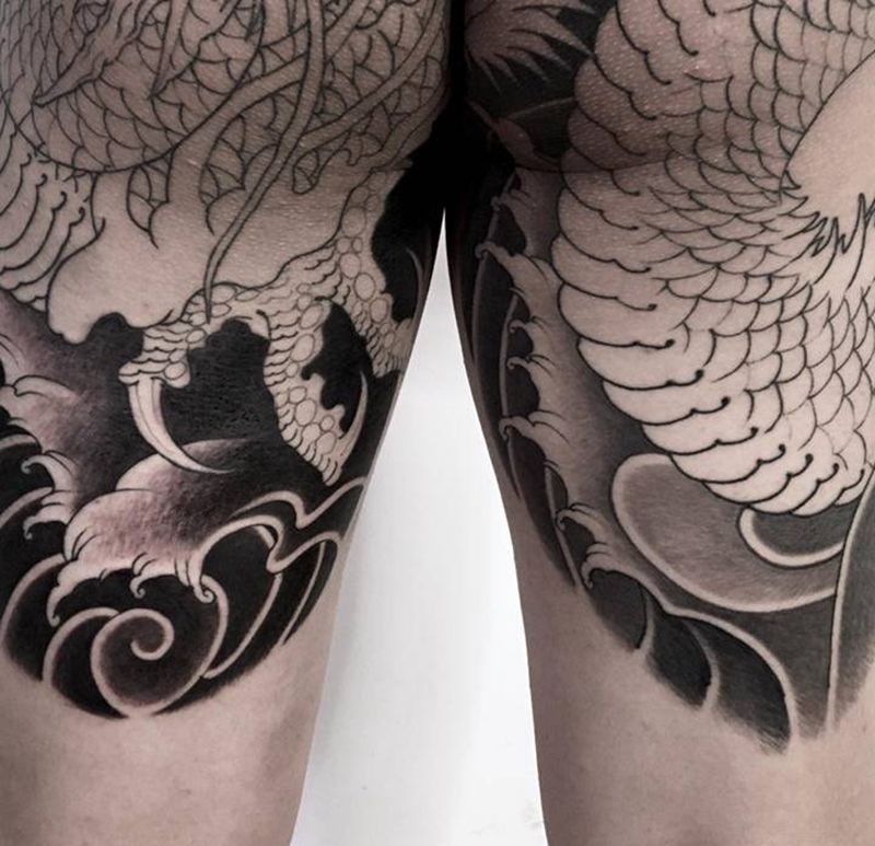 满背(未完)纹身图片_背部纹身图案